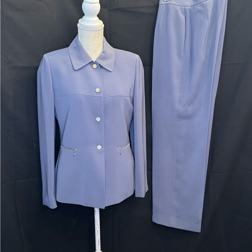 Tahari ASL Women's Periwinkle Pantsuit